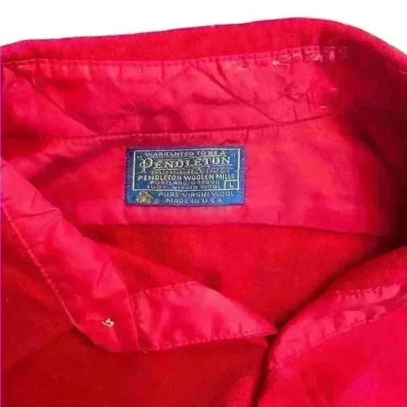 PENDLETON Rare Tie Front Top with Elbow Patches - Red ❤️ - Picture 3 of 13